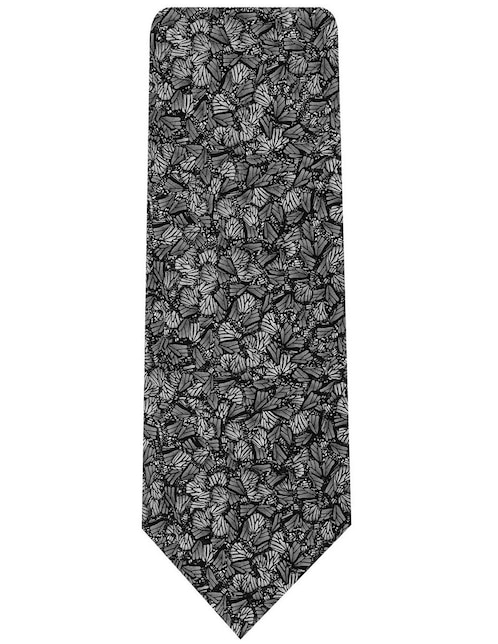 Corbata Pineda Covalin slim seda negra estampada