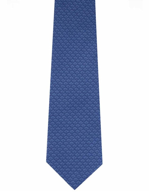 Corbata Pineda Covalin slim seda azul marino estampada