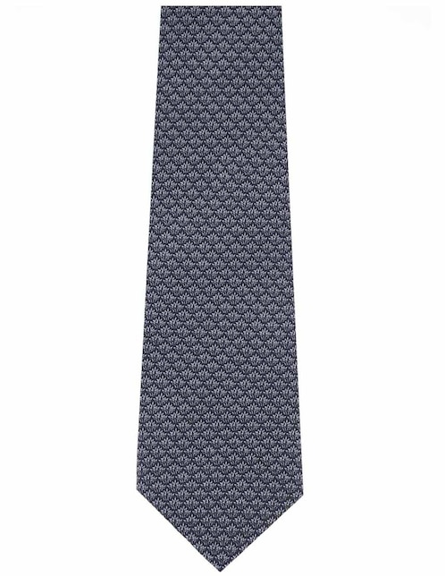 Corbata slim seda negra estampada 1