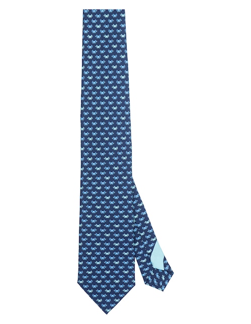 Corbata Pineda Covalin regular de seda estampado gráfico para hombre