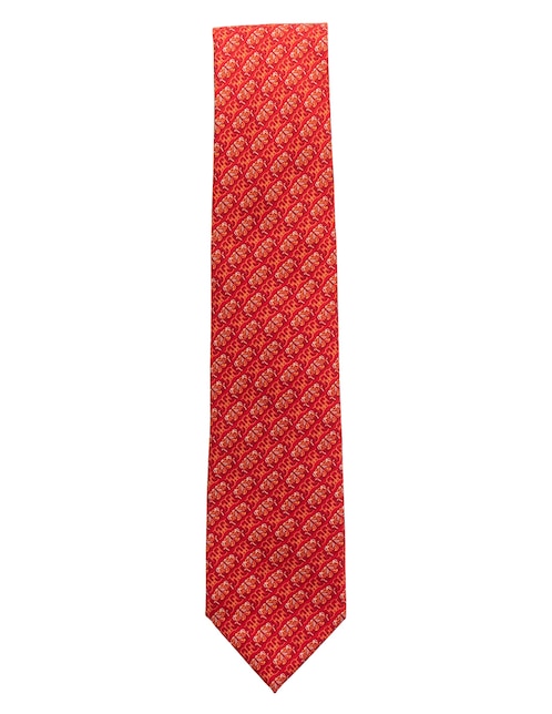 Corbata regular de seda estampada para hombre 1