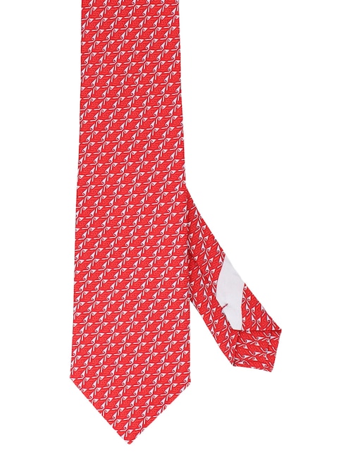 Corbata regular de seda estampada para hombre 1