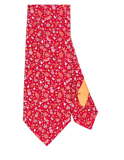 Corbata regular de seda estampada para hombre 1