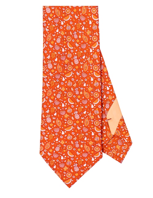 Corbata regular de seda estampada para hombre 1