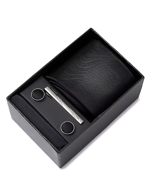 Set de corbata y pañuelo Wünd clásica de seda para hombre