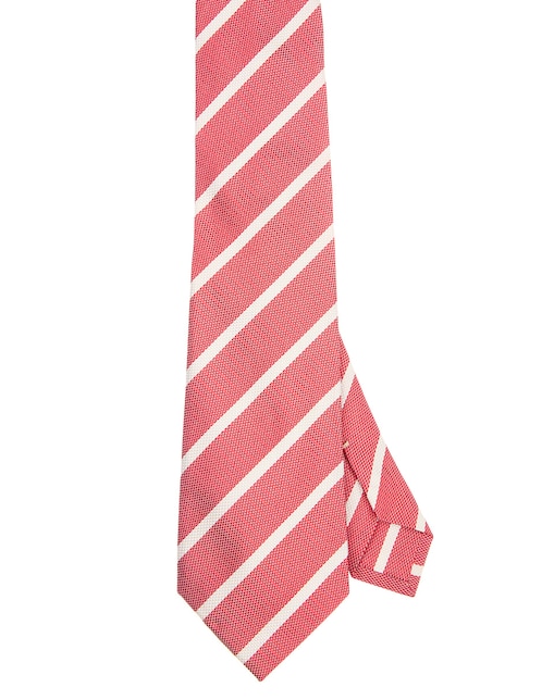 CORBATA SCAPPINO A RAYAS SEDA, ROJO