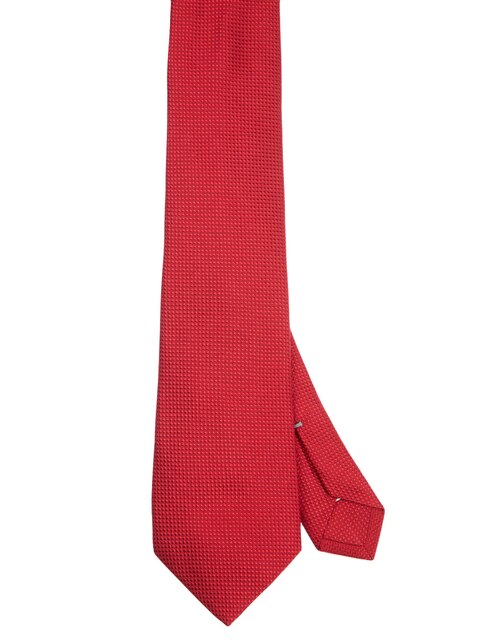 Corbata regular de seda a cuadros para hombre 1