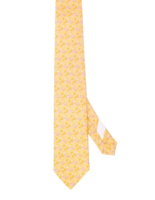 Corbata regular de seda estampada para hombre 1