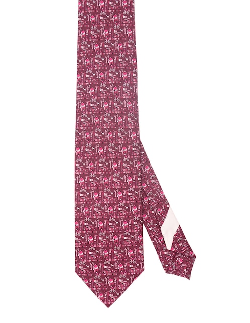 Corbata Pineda Covalin regular de seda estampada para hombre