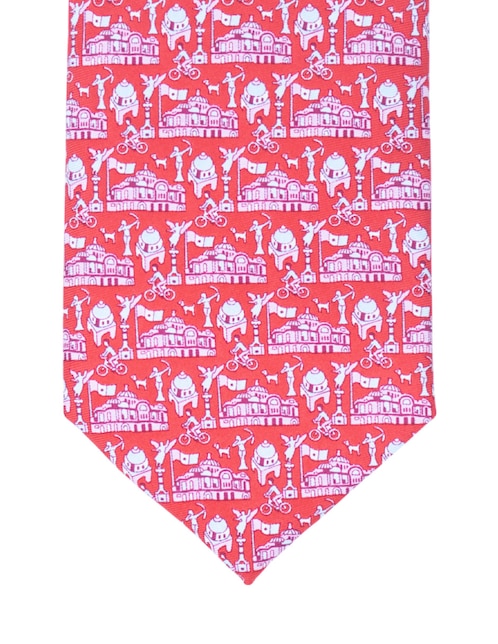 Corbata Pineda Covalin regular de seda estampada para hombre