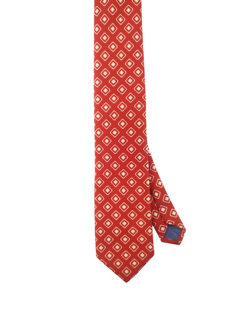 Corbata Puroego regular de seda estampada para hombre