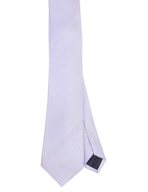 Corbata regular de seda estampado a cuadros para hombre 1