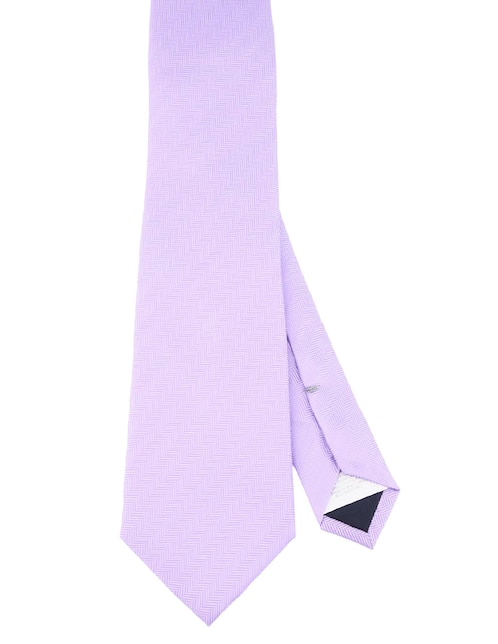 Corbata regular de seda estampado a rayas para hombre 1