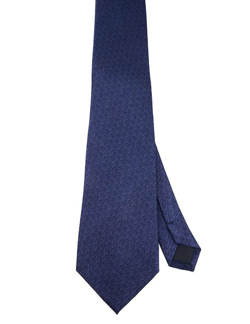 Corbata Zanetti regular de seda estampado chevron para hombre