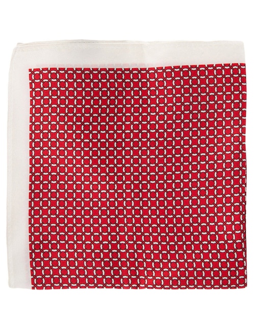 PAÑUELO JBE GRÁFICO IND SEDA, ROJO