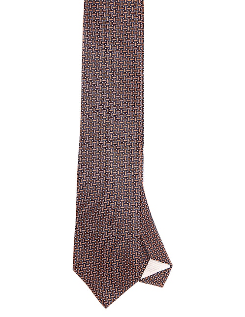 CORBATA SCAPPINO GRÁFICO SEDA, NARANJA