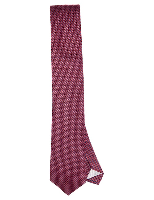 Corbata regular de seda estampada para hombre 1