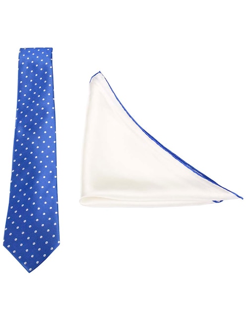 Set de corbata y pañuelo JBE regular estampado lunares para hombre