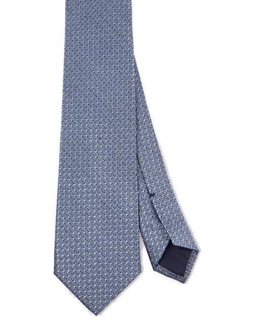 Corbata regular de seda estampado microprint para hombre 1