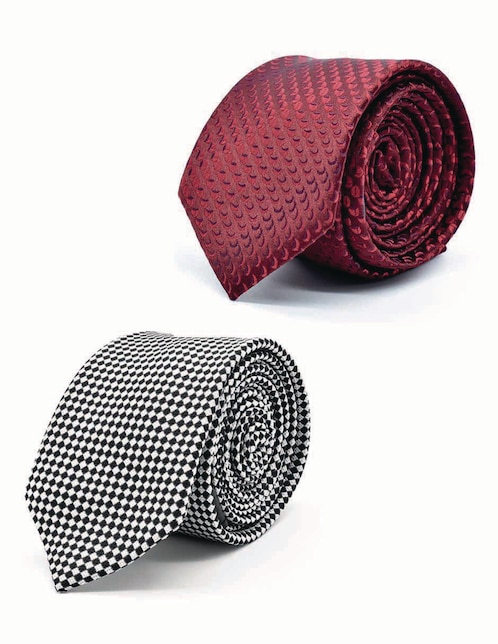 Set corbata U.S Polo Assn. slim de seda estampado rombos para hombre