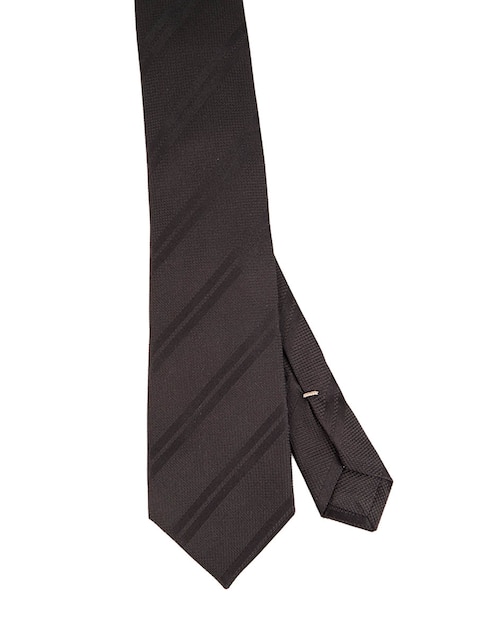 Corbata regular de seda estampado a rayas para hombre 1