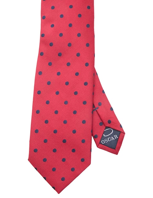 Corbata Oscar de la Renta regular de seda estampado lunares para hombre