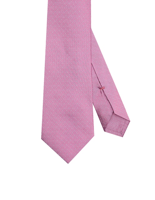 Corbata regular de seda estampado lunares para hombre 1