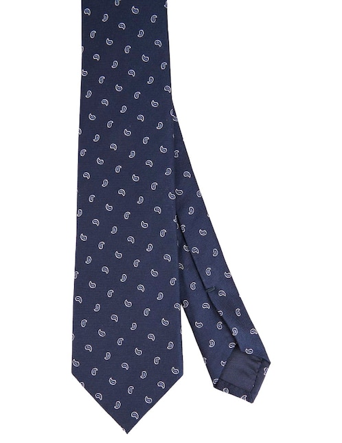 Corbata regular de seda estampado paisley para hombre 1