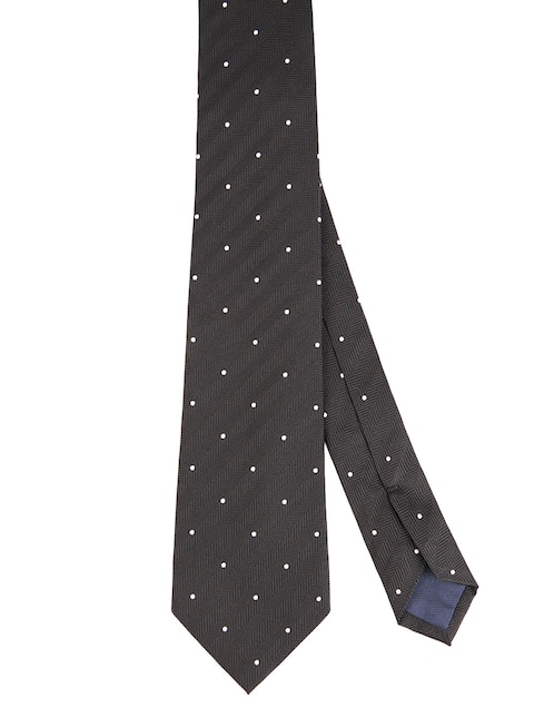 Corbata regular de seda estampado lunares para hombre 1