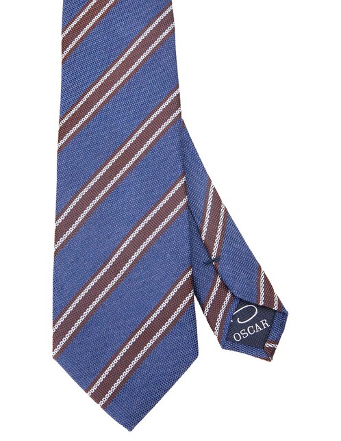 Corbata Oscar de la Renta regular estampado a rayas para hombre