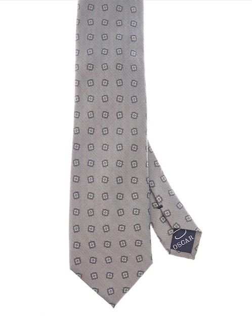 CORBATA O DE LA RENTA FLORAL REG, GRISE