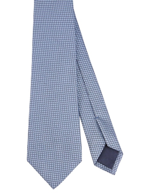 Corbata regular de seda estampado rombos para hombre 1