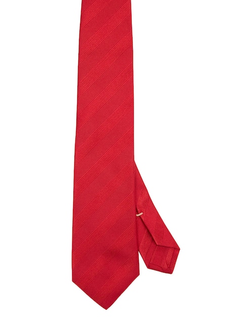 CORBATA SCAPPINO A RAYAS SEDA, ROJO