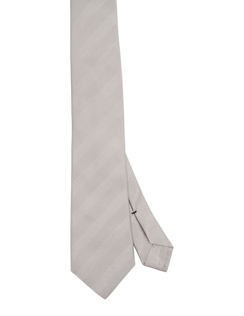 Corbata regular de seda estampado a rayas para hombre 1