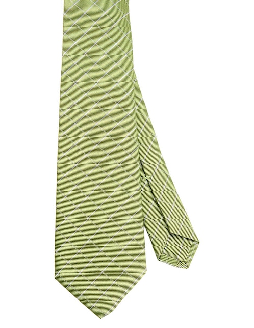 Corbata regular de seda estampado a rayas para hombre 1