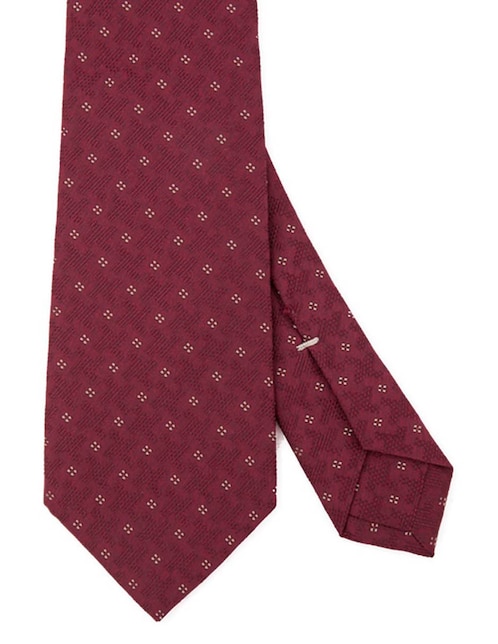 Corbata regular de seda estampado floral para hombre 1
