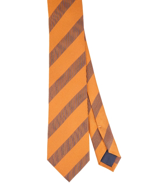 Corbata regular de seda estampado a rayas para hombre 1