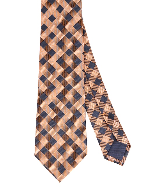 CORBATA SCAPPINO A RAYAS SEDA, NARANJA