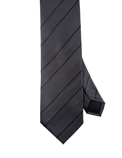 Corbata KC NY regular de seda estampado a rayas para hombre