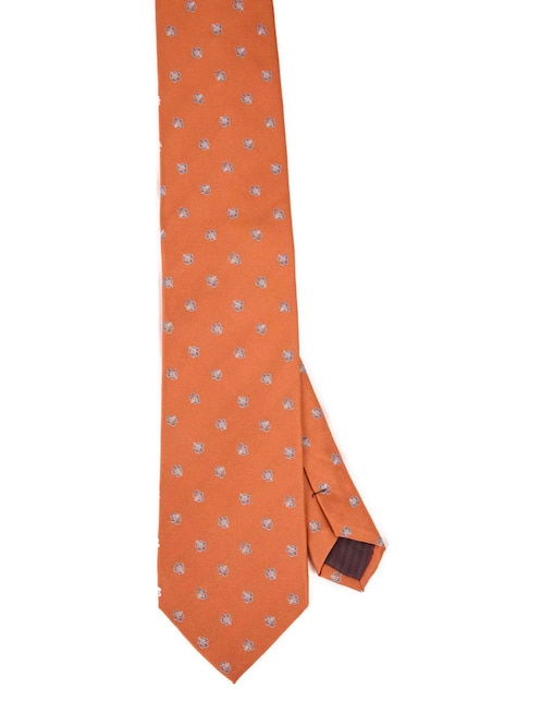 Corbata regular de seda estampado floral para hombre 1
