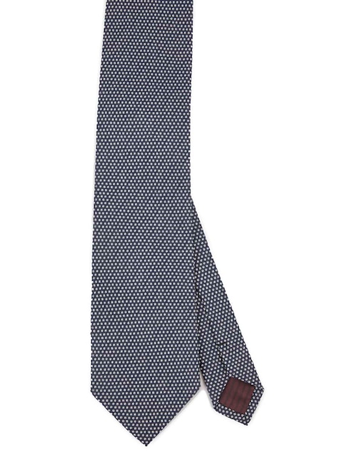 Corbata regular de seda estampado lunares para hombre 1