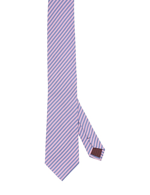 Corbata regular de seda estampado a rayas para hombre 1