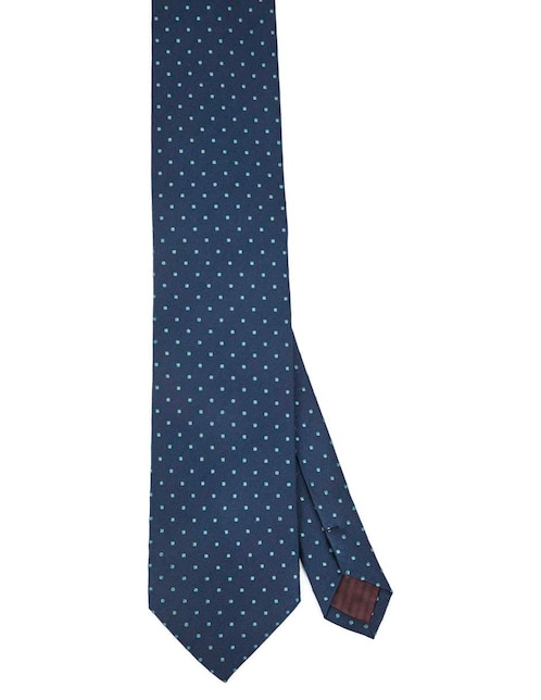 Corbata regular de seda estampado lunares para hombre 1