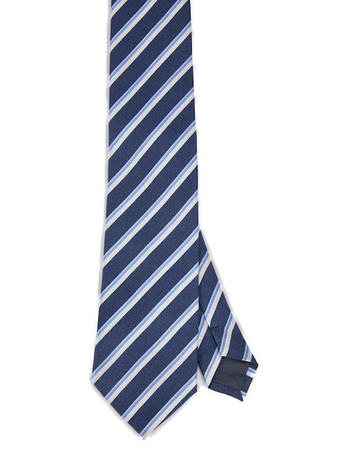 Corbata slim de estampado a rayas para hombre 1