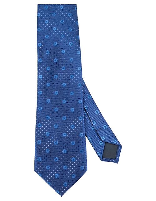 Corbata slim de seda estampado floral para hombre 1