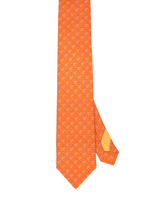 Corbata regular de seda estampada para hombre 1