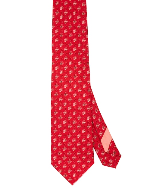 Corbata regular de seda estampada para hombre 1