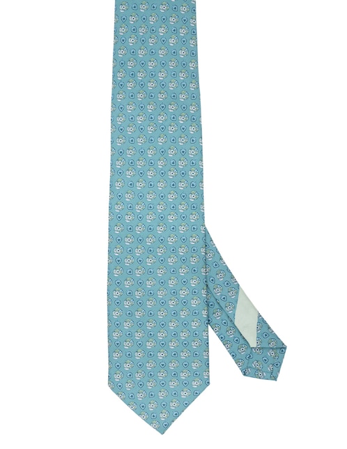 Corbata regular de seda estampada para hombre 1