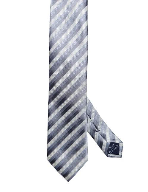 Corbata regular de seda estampada a rayas para hombre 1