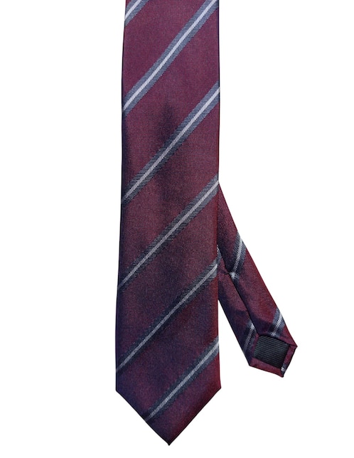 Corbata regular de seda estampado a rayas para hombre 1